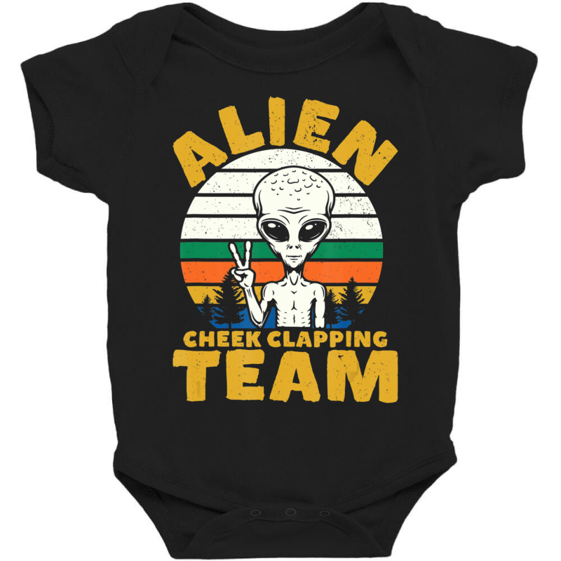 Storm Area 51 Alien Cheek Clapping Team Baby Bodysuit | Artistshot