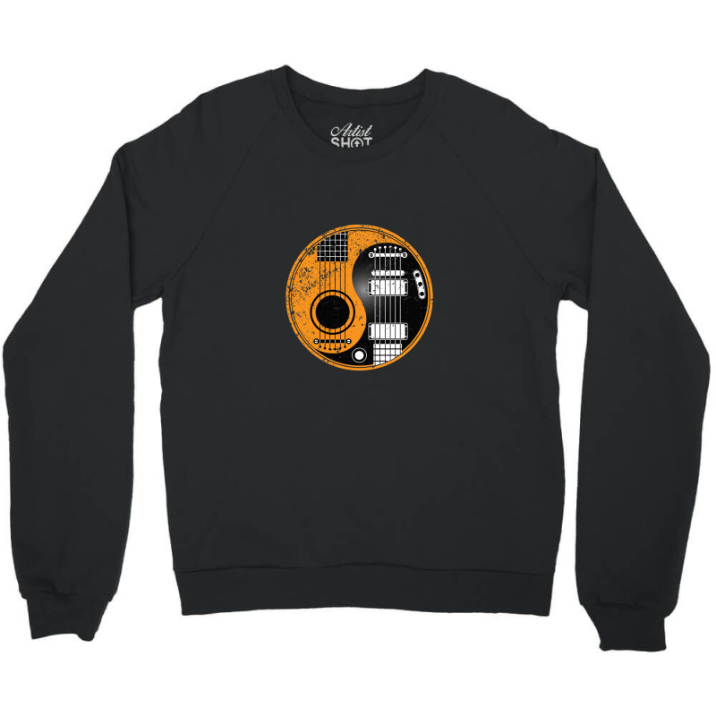 Ying Yang Guitar Gift Crewneck Sweatshirt | Artistshot