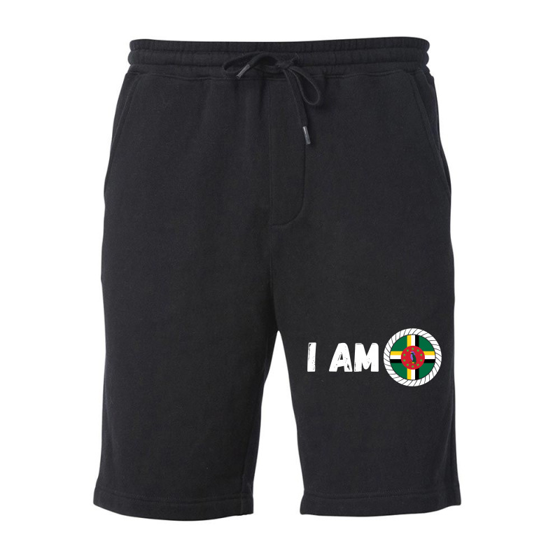 Half American Half Dominican Roots Usa Dominica Island Flag Long Sleev Fleece Short by cm-arts | Artistshot