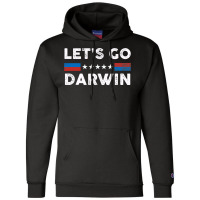 Lets Go Darwin Us Flag Vintage Champion Hoodie | Artistshot