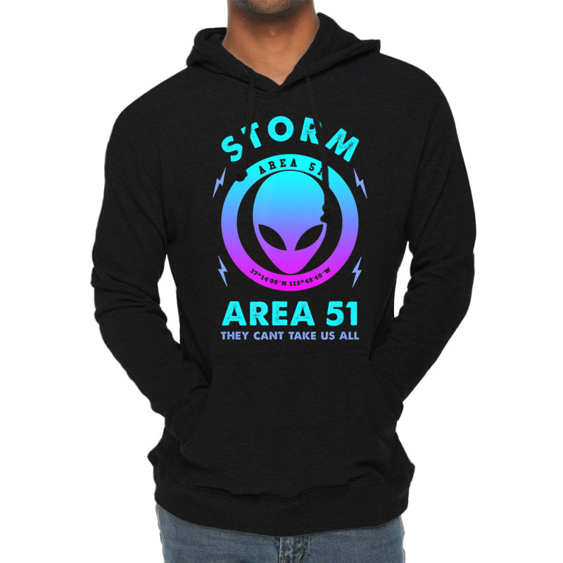 Storm Area 51 Alien Halloween Men Lightweight Hoodie | Artistshot