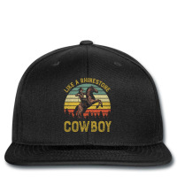 Like A Rhinestone Cowboy Vintage Western Rodeo Country Music Sweatshir Printed Hat | Artistshot