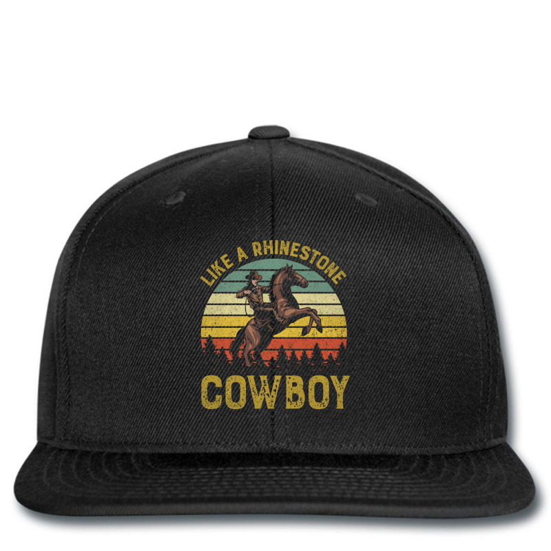 Like A Rhinestone Cowboy Vintage Western Rodeo Country Music Sweatshir Printed hat by cm-arts | Artistshot