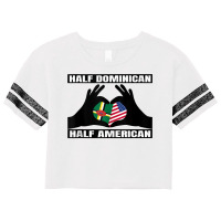 Half American Half Dominican Roots Usa Dominica Island Flag Tank Top Scorecard Crop Tee | Artistshot