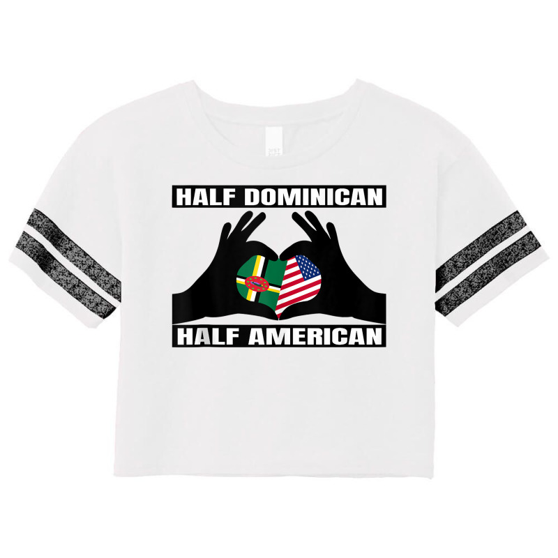 Half American Half Dominican Roots Usa Dominica Island Flag Tank Top Scorecard Crop Tee by cm-arts | Artistshot