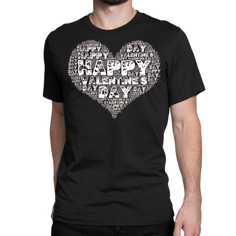 Happy Valentines Day Word Art Gift T  Shirt Happy Valentine's Day Word Classic T-shirt by brekkeelton | Artistshot