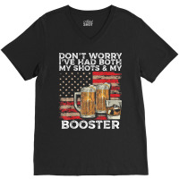 Vaccine Shot And Booster Drinking Humor Vaccination V-neck Tee | Artistshot