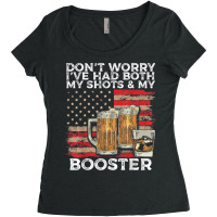 Vaccine Shot And Booster Drinking Humor Vaccination Women's Triblend Scoop T-shirt | Artistshot