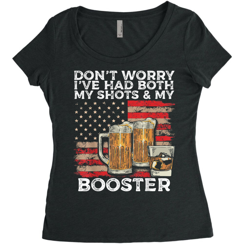 Vaccine Shot And Booster Drinking Humor Vaccination Women's Triblend Scoop T-shirt by August | Artistshot