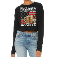 Vaccine Shot And Booster Drinking Humor Vaccination Cropped Sweater | Artistshot