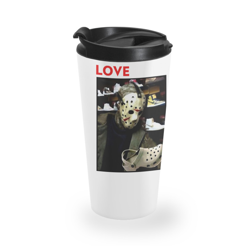 Love Crocs Hate Crocs Jason Travel Mug | Artistshot