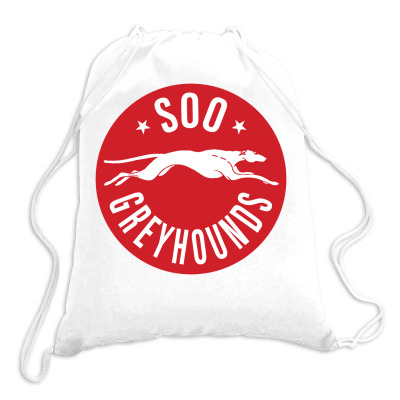 Sault Ste. Marie Greyhounds Drawstring Bags Designed By Ava Amey
