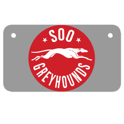 Sault Ste. Marie Greyhounds Motorcycle License Plate Designed By Ava Amey