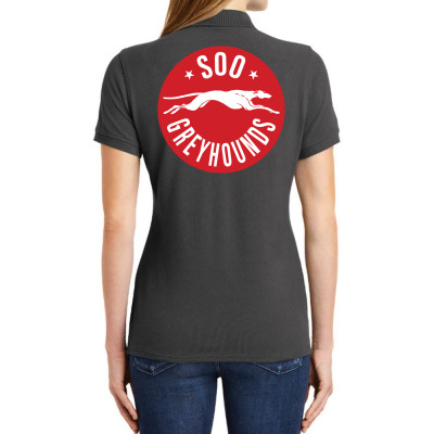 Sault Ste. Marie Greyhounds Ladies Polo Shirt Designed By Ava Amey