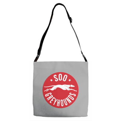 Sault Ste. Marie Greyhounds Adjustable Strap Totes Designed By Ava Amey