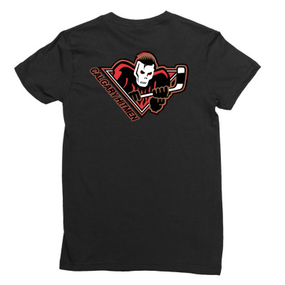Calgary Hitmen Ladies Fitted T-shirt Designed By Ava Amey