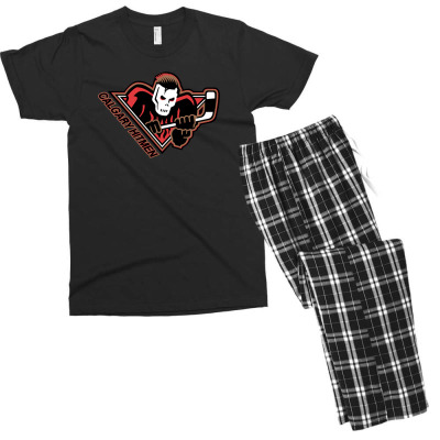 Calgary Hitmen Men's T-shirt Pajama Set Designed By Ava Amey