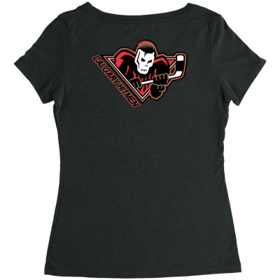 Calgary Hitmen Women's Triblend Scoop T-shirt Designed By Ava Amey