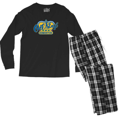 Edmonton Oil Kings Men's Long Sleeve Pajama Set Designed By Ava Amey