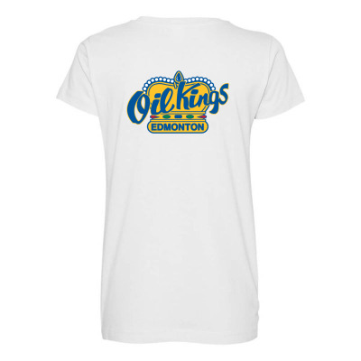 Edmonton Oil Kings Maternity Scoop Neck T-shirt Designed By Ava Amey