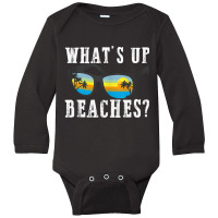 Whats Up Beaches Beach Family Vacation Matching Long Sleeve Baby Bodysuit | Artistshot