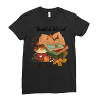 Thankful Blessed And Book Obsessed Fall Season Ladies Fitted T-shirt | Artistshot