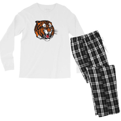 Medicine Hat Tigers Men's Long Sleeve Pajama Set Designed By Ava Amey