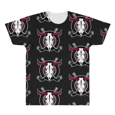 Red Deer Rebels All Over Men's T-shirt Designed By Ava Amey