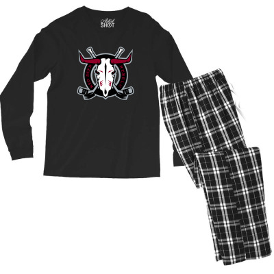 Red Deer Rebels Men's Long Sleeve Pajama Set Designed By Ava Amey