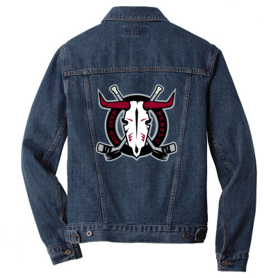 Red Deer Rebels Men Denim Jacket Designed By Ava Amey