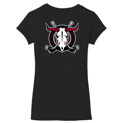 Red Deer Rebels Women's V-neck T-shirt Designed By Ava Amey