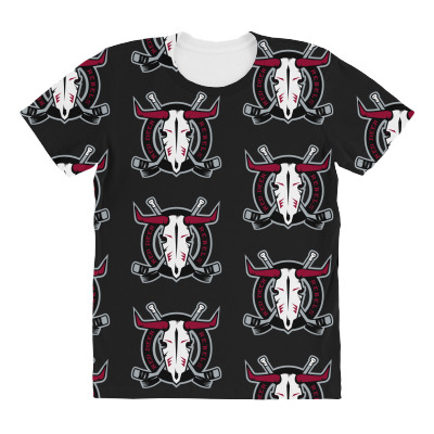 Red Deer Rebels All Over Women's T-shirt Designed By Ava Amey