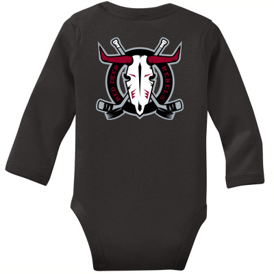 Red Deer Rebels Long Sleeve Baby Bodysuit Designed By Ava Amey
