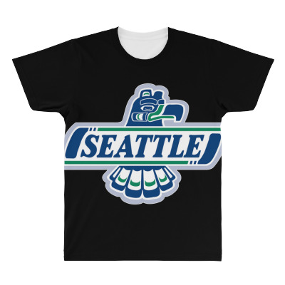 Seattle Thunderbirds All Over Men's T-shirt Designed By Ava Amey