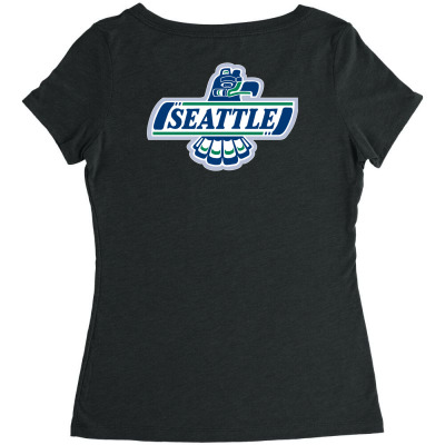 Seattle Thunderbirds Women's Triblend Scoop T-shirt Designed By Ava Amey