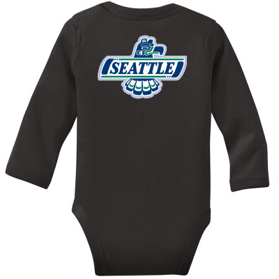 Seattle Thunderbirds Long Sleeve Baby Bodysuit Designed By Ava Amey
