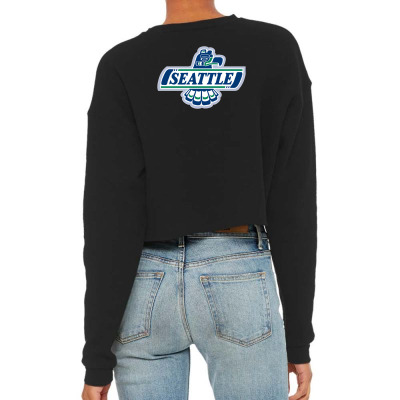 Seattle Thunderbirds Cropped Sweater Designed By Ava Amey