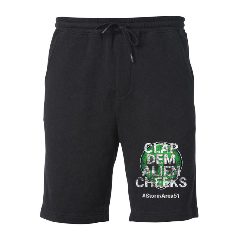 Storm Area 51 Clap Dem Alien Cheeks Stormarea51 Distressed Fleece Short | Artistshot