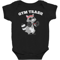 Gym Trash Weight Lifting Raccoon Workou Baby Bodysuit | Artistshot