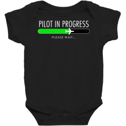 pilot in progress pilot training flight school gift Baby Bodysuit | Artistshot