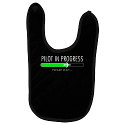 pilot in progress pilot training flight school gift Baby Bibs | Artistshot