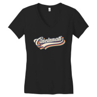 I Love Cincinnati City Usa Retro Vintage Women's V-neck T-shirt | Artistshot