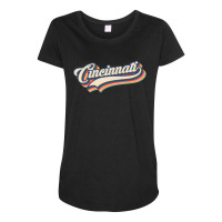 I Love Cincinnati City Usa Retro Vintage Maternity Scoop Neck T-shirt | Artistshot