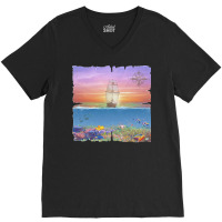 Sailing Ship T  Shirt Sunset Sail T  Shirt V-neck Tee | Artistshot