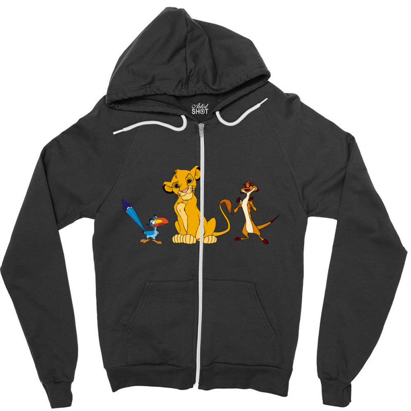 Simba Zazu And Timon - Cartoon Zipper Hoodie by AnitaBiegacki | Artistshot