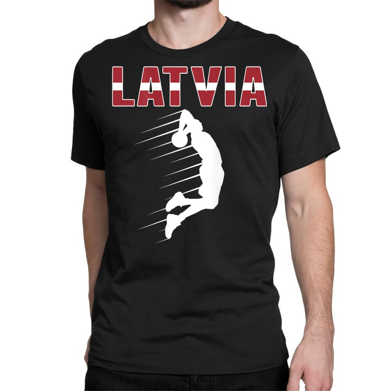 Proud Latvia Basketball Fans Jersey Latvian Flag Baller Team T Shirt Classic T-shirt by cm-arts | Artistshot