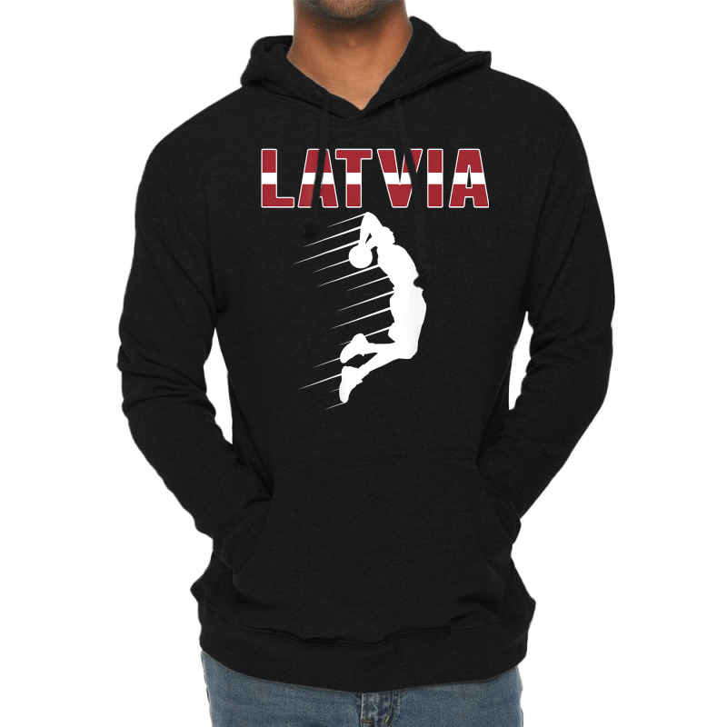 Proud Latvia Basketball Fans Jersey Latvian Flag Baller Team T Shirt Lightweight Hoodie by cm-arts | Artistshot