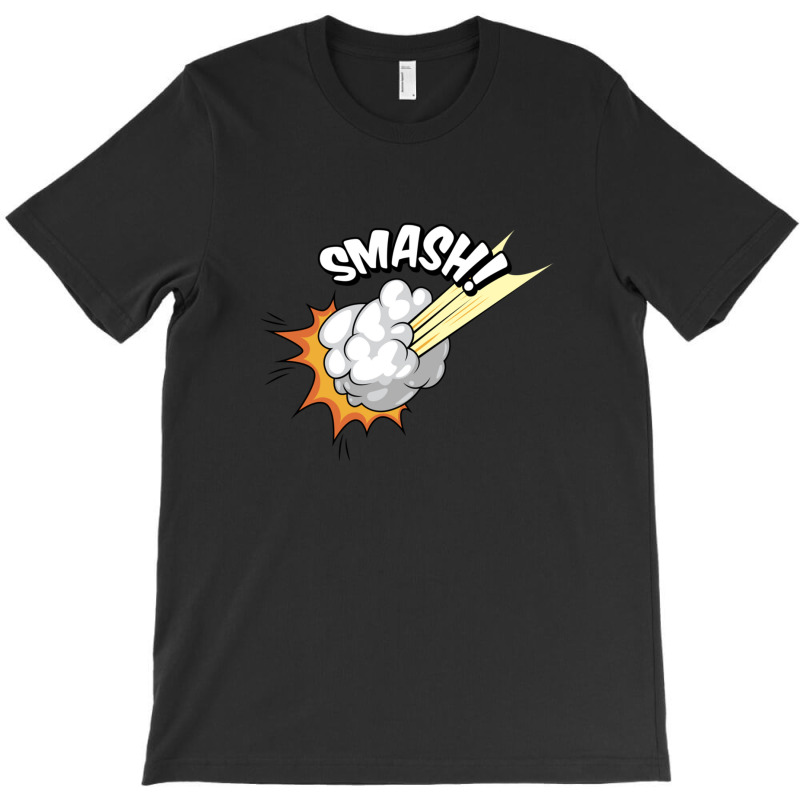 Smash ! Word Smash With Smoke And Orange Star.png T-shirt | Artistshot