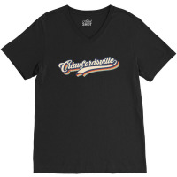 I Love Crawfordsville City Usa Retro Vintage V-neck Tee | Artistshot