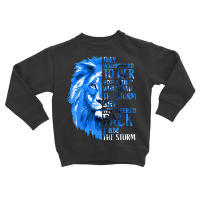 I'm The Storm Strong Women Type 1 Diabetes Warrior Blue Lion Toddler Sweatshirt | Artistshot